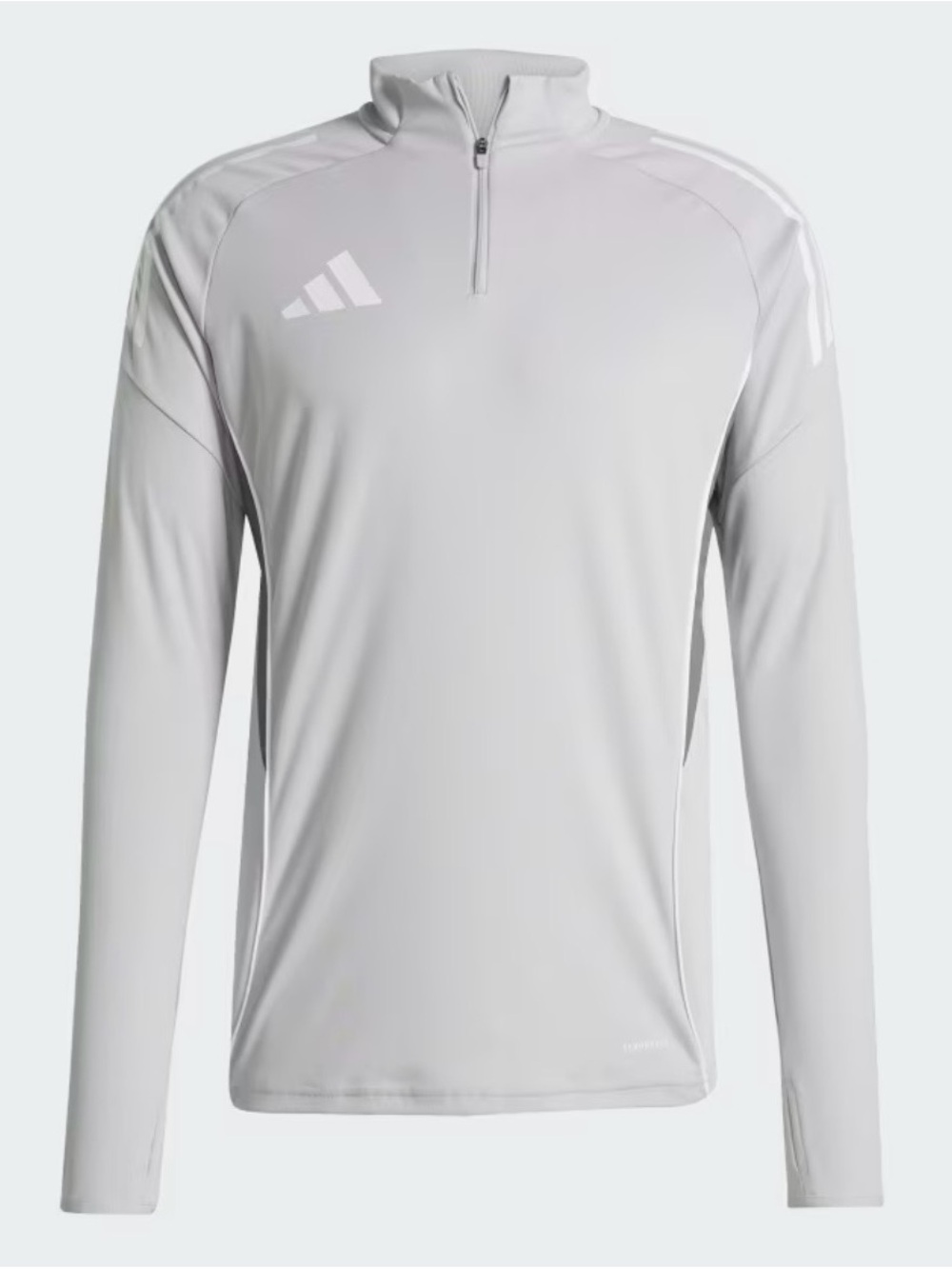 adidas Tiro 25 Light Gray Quarter-Zip Training Pullover Size Medium NWT